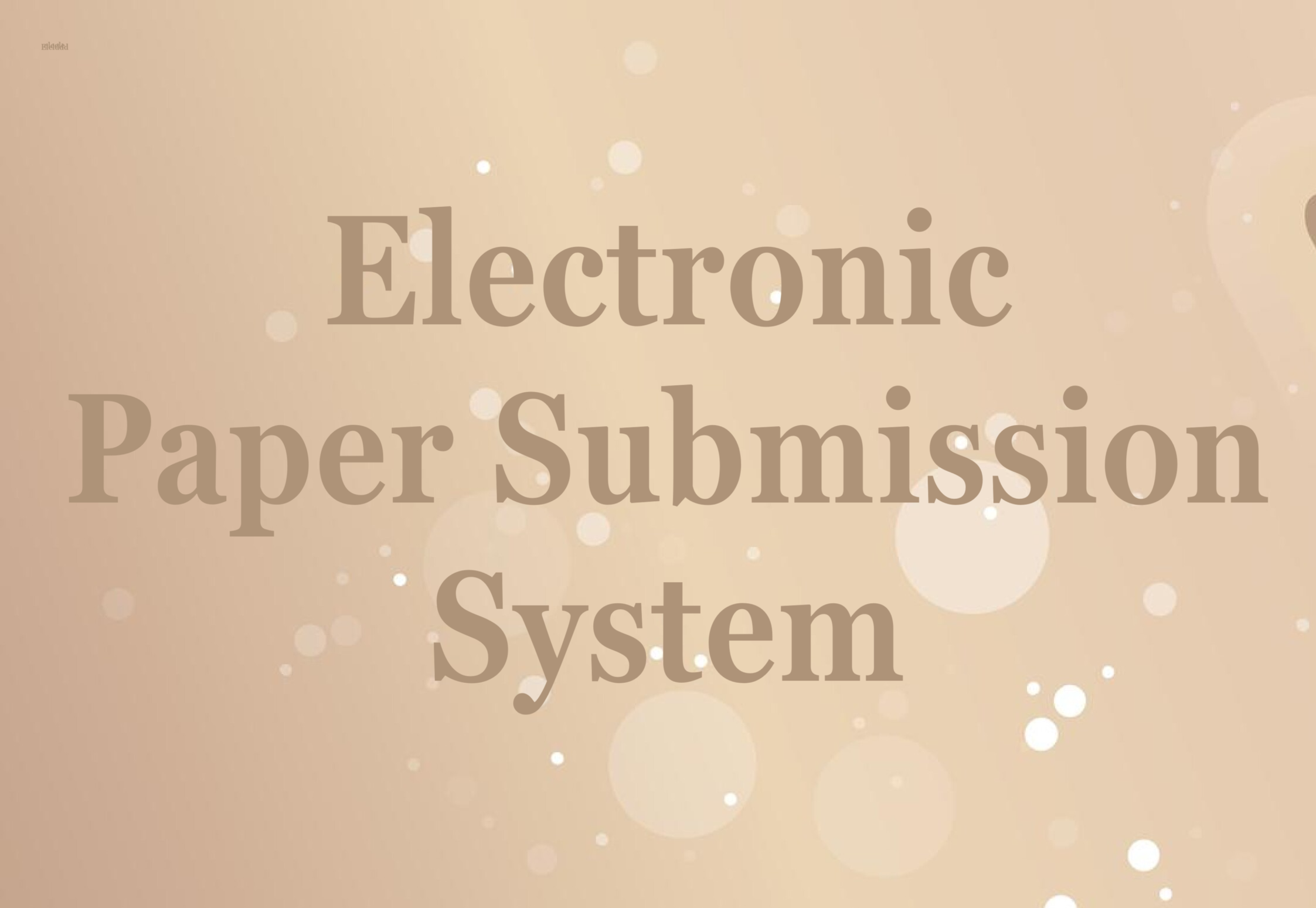 Electronic Paper Submission System